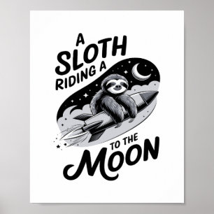Sloth Shirt Safari Christmas Santa Poster