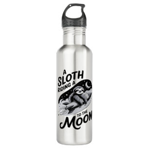 Sloth Shirt Safari Christmas Santa Stainless Steel Water Bottle