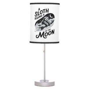 Sloth Shirt Safari Christmas Santa Table Lamp