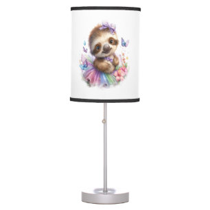 Sloth Shirt Safari Rainbow Summer Table Lamp