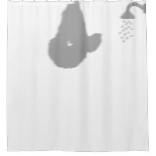 Sloth Shower Behind Silhouette Shadow Funny Shower Curtain