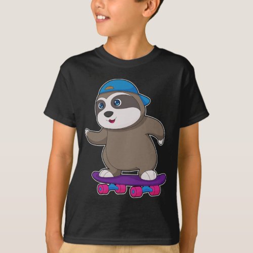 Sloth Skater Skateboard Sports T_Shirt