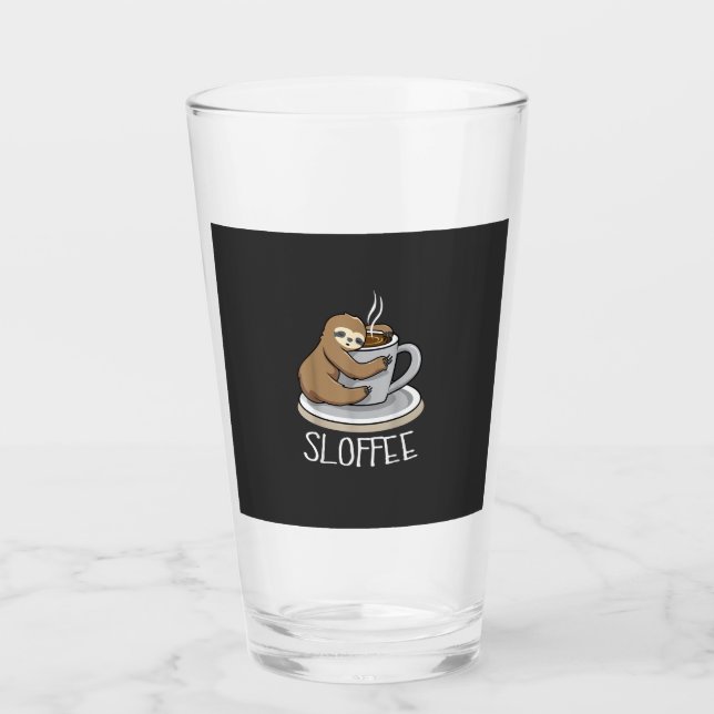 Sloth Sleep at Cup of Coffee Funny Sloth Sloffee T (Front)