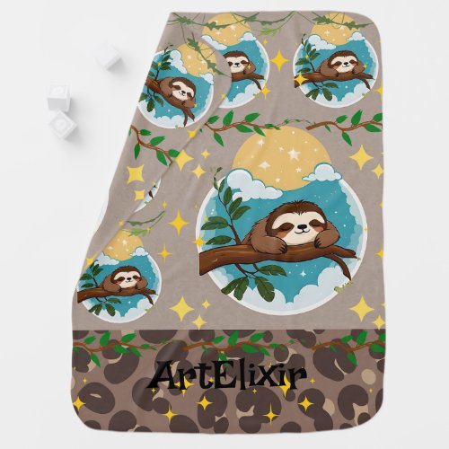 Sloth Sleeping Baby Blanket