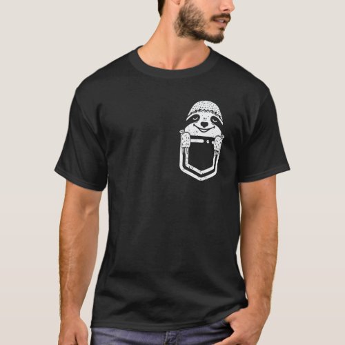 Sloth  Sloth  Lazy Animal Chillin Pocket Cute T-Shirt