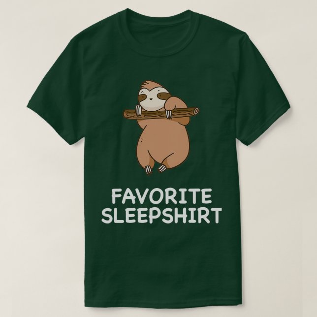 Sloth Sloths Nap Sleeping Sleep Pajama Pajamas Nig T-Shirt (Design Front)