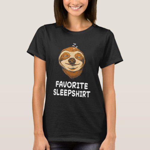 Sloth Sloths Nap Sleeping Sleep Pajama Pajamas Nig T_Shirt