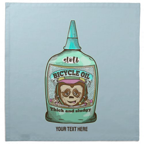 Sloth Slow bicycle oil Cloth Napkin