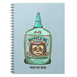 Sloth Slow bicycle oil Notebook