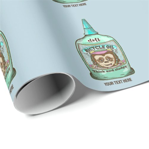 Sloth Slow bicycle oil Wrapping Paper