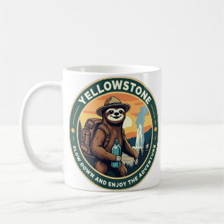 Sloth Slow Down Adventure Yellowstone Coffee Mug