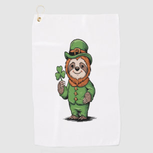 Sloth St Patrick's Day Irish Lucky Golf Towel