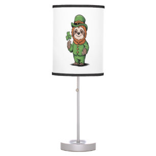 Sloth St Patrick's Day Irish Lucky Table Lamp
