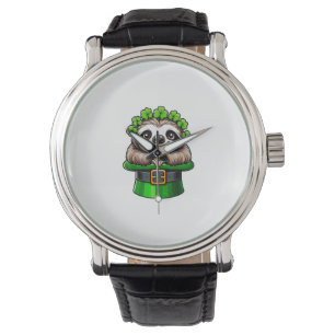 Sloth St Patricks Day Leprechaun Shamrock Irish Sl Watch