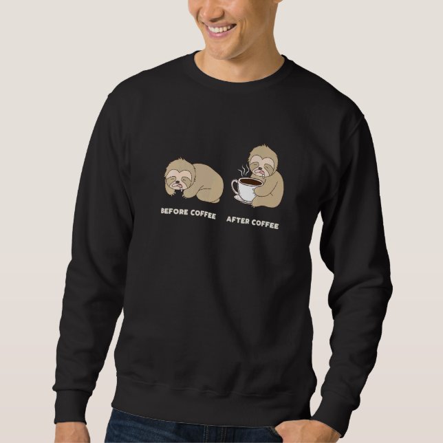 Sloth Stickers Sloth Dog Toy Sloth Planter Sloth H Sweatshirt (Front)
