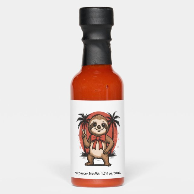 Sloth Summer Beach Rocking Hot Sauces (Front)