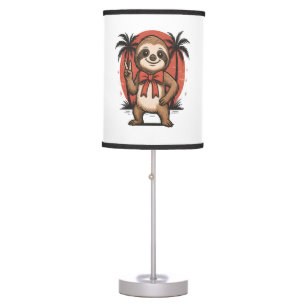 Sloth Summer Beach Rocking Table Lamp