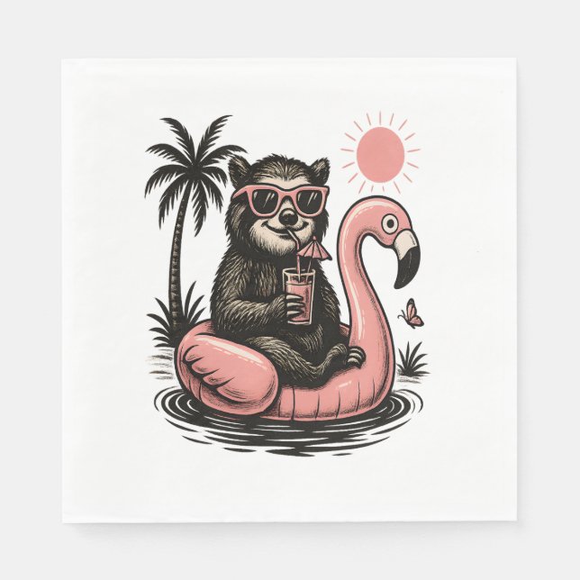 Sloth Summer Vibes Napkins (Front)