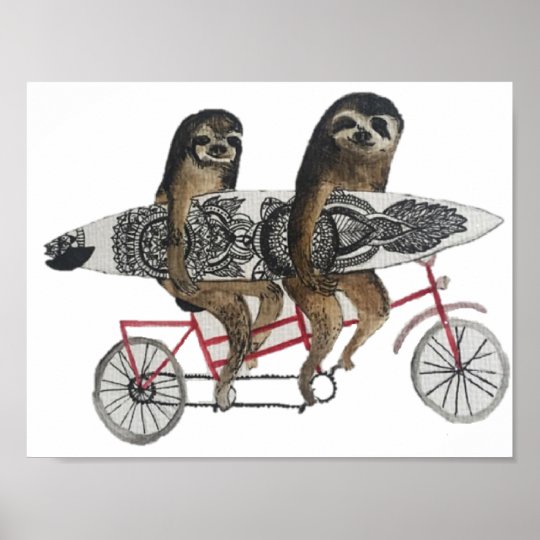 sloth riding a bike