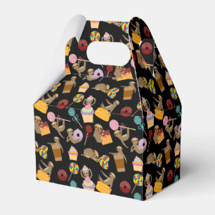 Sloth Sweet Treats Pattern Favor Boxes