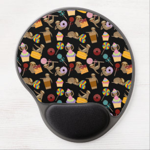 Sloth Sweet Treats Pattern Gel Mouse Pad