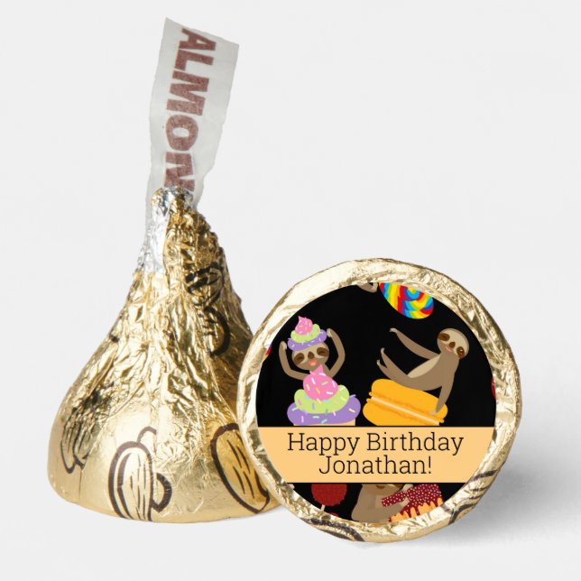 Sloth Sweet Treats Pattern Hershey®'s Kisses® (Front)