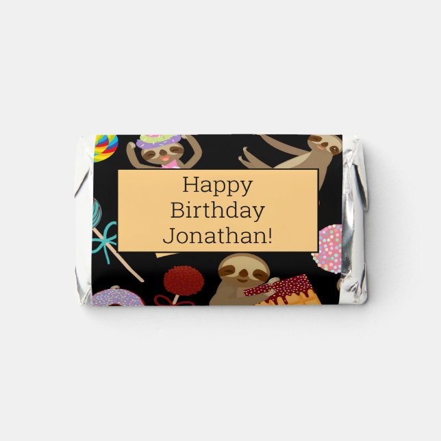 Sloth Sweet Treats Pattern Hershey's Miniatures (Front)