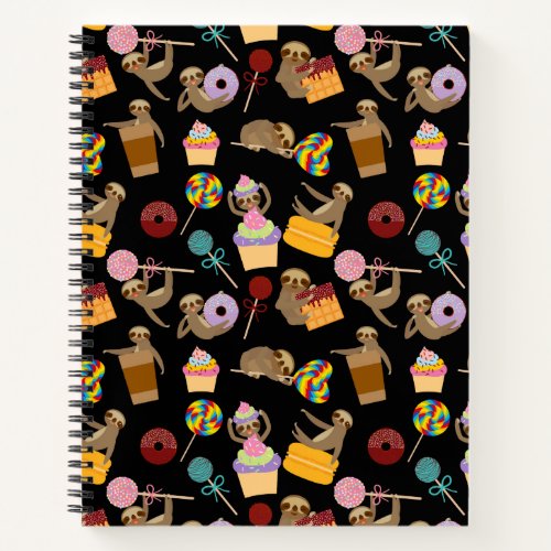 Sloth Sweet Treats Pattern Notebook