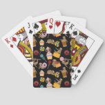 Sloth Sweet Treats Pattern Poker Cards