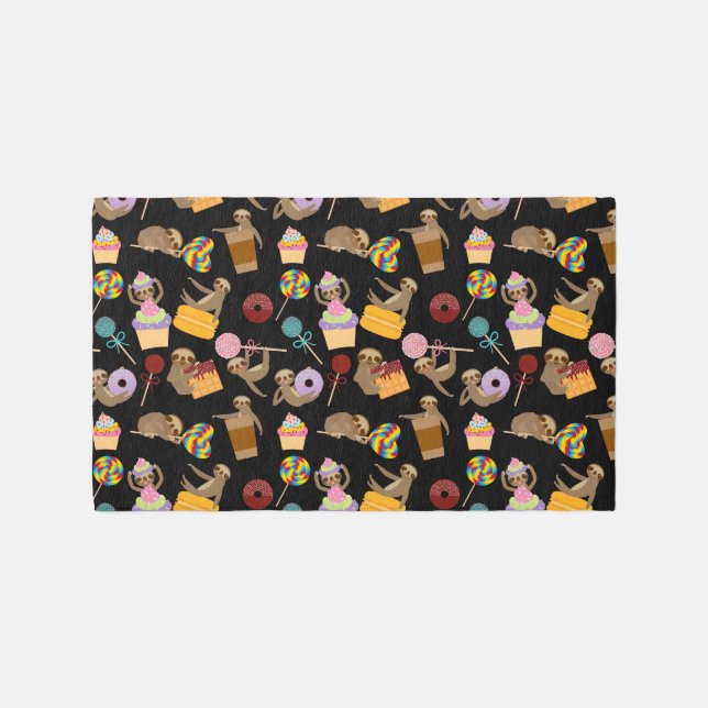 Sloth Sweet Treats Pattern Rug (Front)