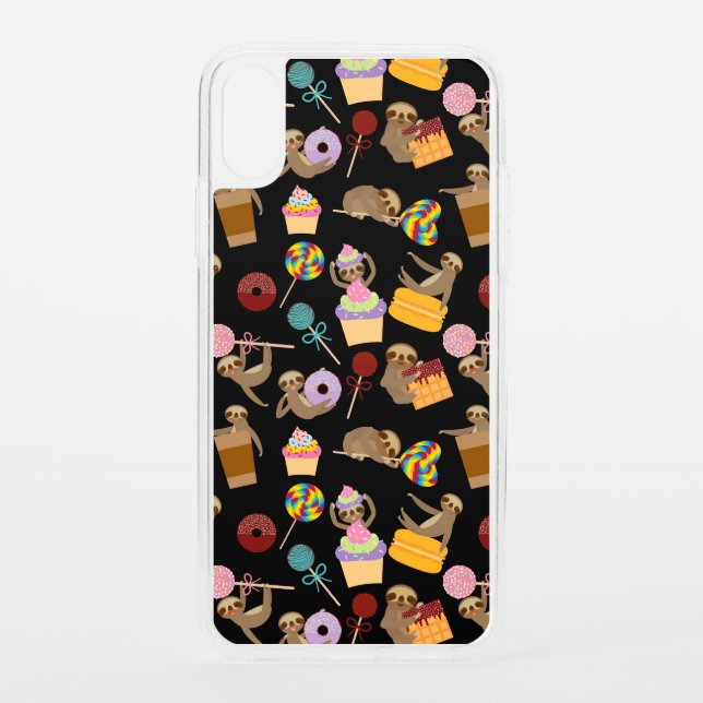 Sloth Sweet Treats Pattern Uncommon iPhone Case (Back)
