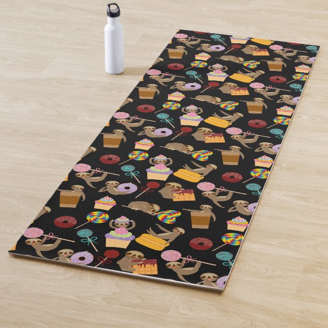 Sloth Sweet Treats Pattern Yoga Mat (In Situ)