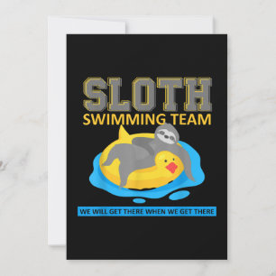 Sloth Swimming Team Swim Team Funny Gift Holiday Card
