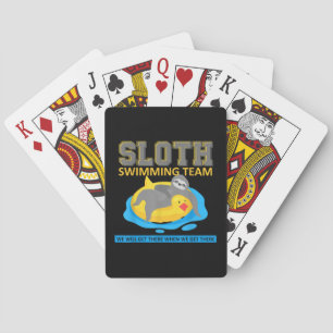 Sloth Swimming Team Swim Team Funny Gift Poker Cards