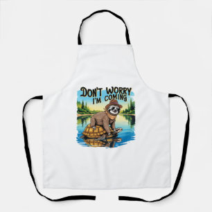 Sloth T-Shirt- Don't Worry I'm Coming Apron