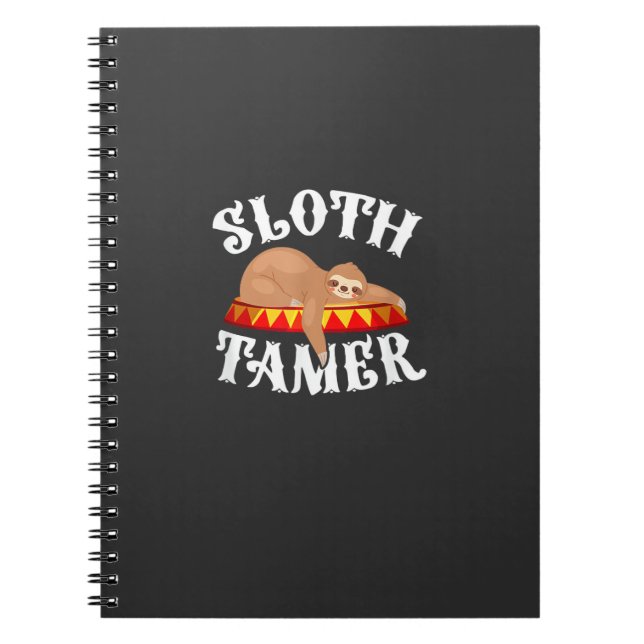 Sloth Tamer Circus Carnival Costume Lazy Sloths T- Notebook (Front)