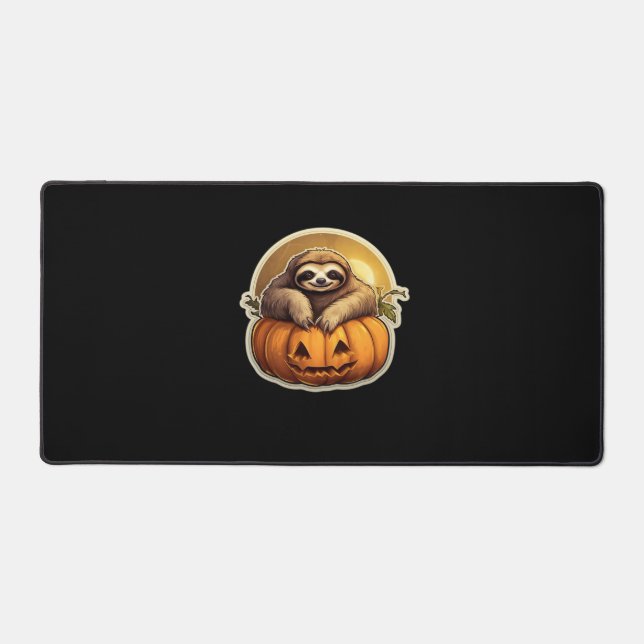 Sloth themed halloween Classic T-Shirt_1 Desk Mat (Front)