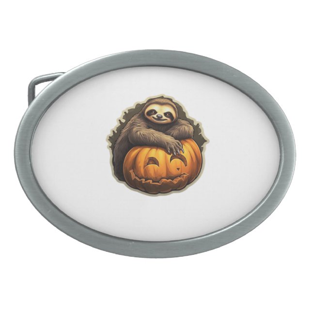 Sloth themed halloween Classic T-Shirt Belt Buckle (Front)