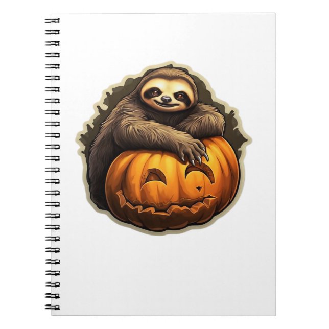 Sloth themed halloween Classic T-Shirt Notebook (Front)