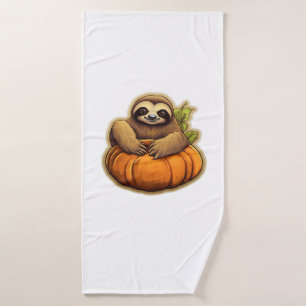Sloth themed halloween Oversized T-Shirt_1 Bath Towel
