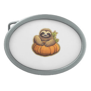 Sloth themed halloween Oversized T-Shirt_1 Belt Buckle