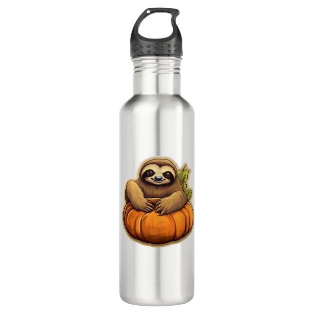 Sloth themed halloween Oversized T-Shirt_1 Stainless Steel Water Bottle (Front)