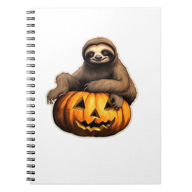 Sloth themed halloween Oversized T-Shirt Notebook (Front)