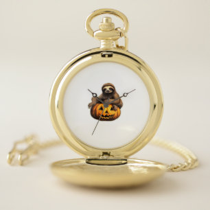 Sloth themed halloween Oversized T-Shirt Pocket Watch