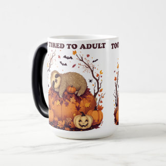 Sloth Too Tired to Adult Color Morph Mug
