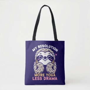 Sloth Tote Bag - More Yoga Less Drama