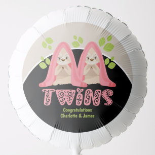 Sloth Twins Cute New Girls Baby Balloon