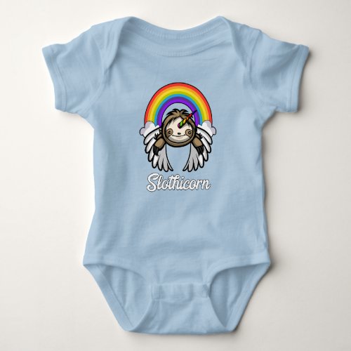 Sloth Unicorn Slothicorn Magical Rainbow Animal Baby Bodysuit