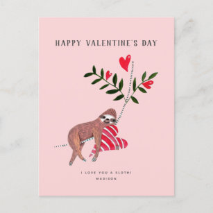 Valentine's Day Butterfly Greeting Card by Tiny Sloth 