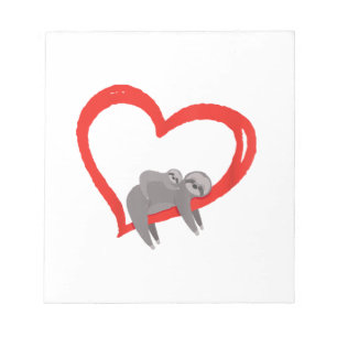 Sloth Valentine's Day, Women's Sloths Valentine's Notepad